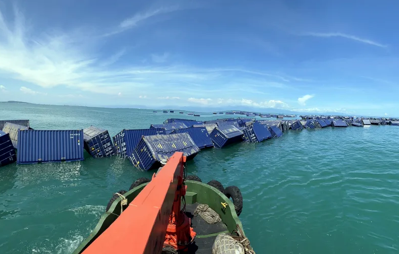 海運集裝箱船在高雄沉沒原因曝光！